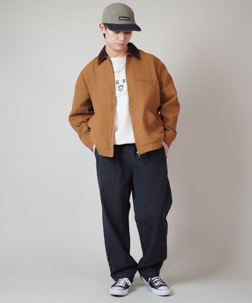 SPINNS(スピンズ)の「ストリート&古着MIX/デニムワイドイージーパンツ/シェフパンツ(デニムパンツ・メンズ・ブラック/ネイビー/サックスブルー/ブルー・M/L)」の5枚目の写真