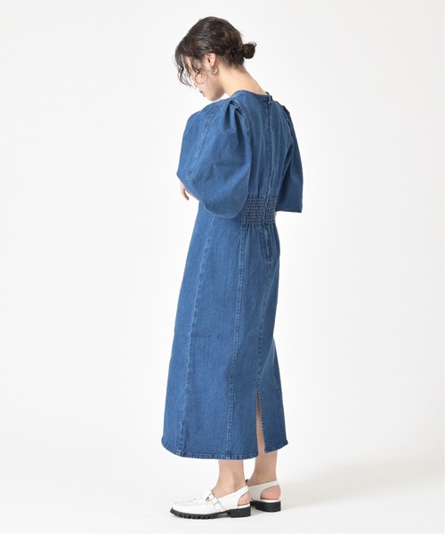 U by SPICK&SPAN(ユーバイスピックアンドスパン)の「ボリュームスリーブデニムドレス◆(ワンピース・レディース・ネイビー・38/36)」の16枚目の写真