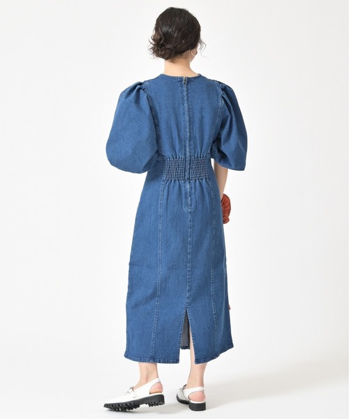 U by SPICK&SPAN(ユーバイスピックアンドスパン)の「ボリュームスリーブデニムドレス◆(ワンピース・レディース・ネイビー・38/36)」の17枚目の写真