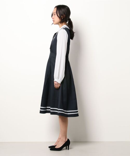 axes femme ネイビーワンピース axes femme】☆アクシーズファム☆ワンピース☆水玉☆ネイビー