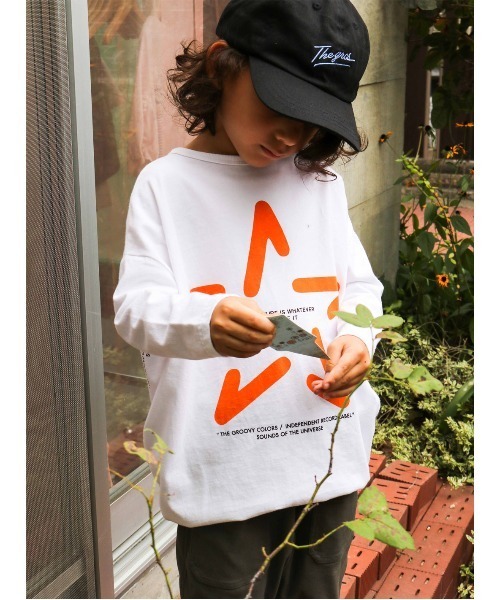 GROOVY COLORS(グルービーカラーズ)の「天竺 STAR BALLOON Tシャツ(Tシャツ/カットソー・キッズ・ホワイト/ブラック/ピンク・120/100/110/90)」の2枚目の写真