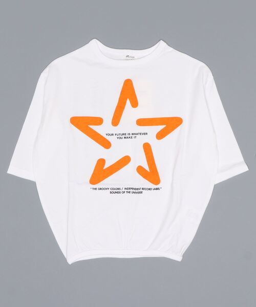 GROOVY COLORS(グルービーカラーズ)の「天竺 STAR BALLOON Tシャツ(Tシャツ/カットソー・キッズ・ホワイト/ブラック/ピンク・120/100/110/90)」の4枚目の写真