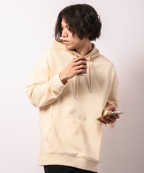 Revo.(レボ)の「TC裏毛 フード配色 プルオーバーパーカー(パーカー・メンズ・ラベンダー/サックスブルー/ナチュラル・1/2)」の14枚目の写真