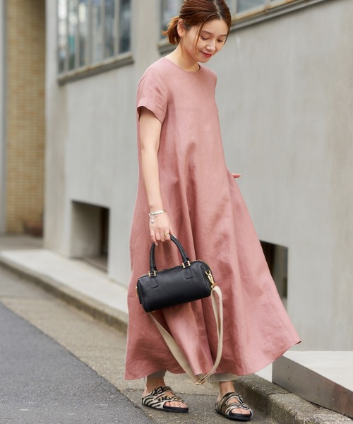 リネンハーフスリーブマキシフレアワンピース ワンピース Journal Standard ワンピース Standard ジャーナルスタンダード のファッション リネンハーフスリーブマキシフレアワンピース ワンピース Journal Standard ワンピース Standard ジャーナルスタンダード のファッション