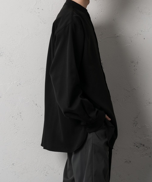 Adoon plain（アドーンプレーン）の「【Adoon plain】バンドカラーシャツ（シャツ/ブラウス・メンズ・ホワイト/ブラック・MEDIUM/LARGE）」の17枚目の写真
