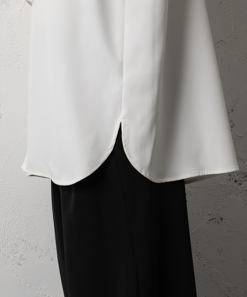 Adoon plain（アドーンプレーン）の「【Adoon plain】バンドカラーシャツ（シャツ/ブラウス・メンズ・ホワイト/ブラック・MEDIUM/LARGE）」の11枚目の写真