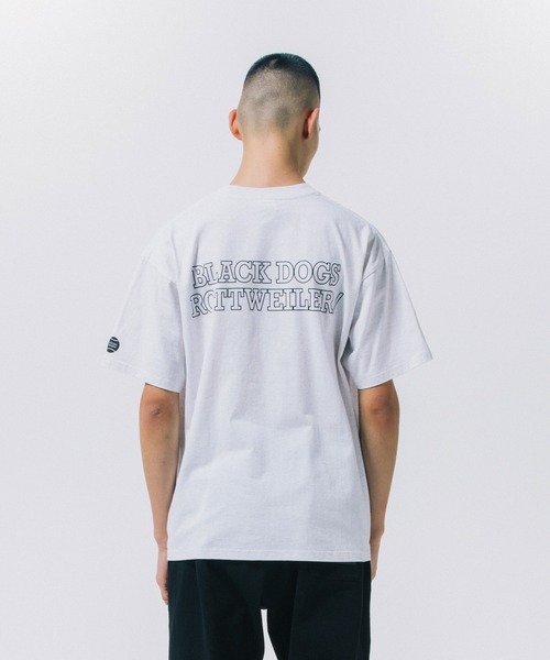 ROTTWEILER（ロットワイラー）の「LINE LOGO TEE（Tシャツ/カットソー・メンズ・グレー/ホワイト・M/XL/S/L）」の4枚目の写真