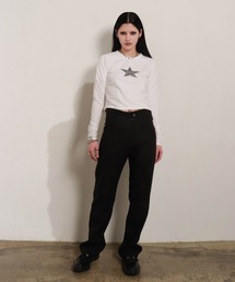 【MOSAIC SOCIETYモザイクソサエティ】Black crystal star tee 「Black crystal star」ラグランロングスリーブTシャツ