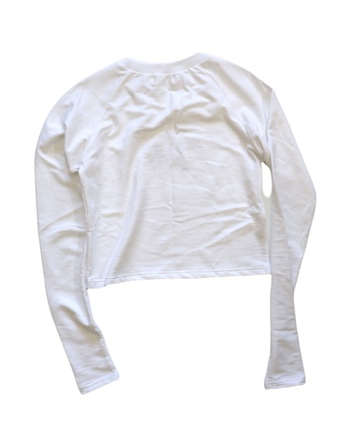 bonjour records（ボンジュールレコーズ）の「【MOSAIC SOCIETYモザイクソサエティ】Black crystal star tee 「Black crystal star」ラグランロングスリーブTシャツ（Tシャツ/カットソー・レディース・ホワイト/ブラック・FREE）」の4枚目の写真