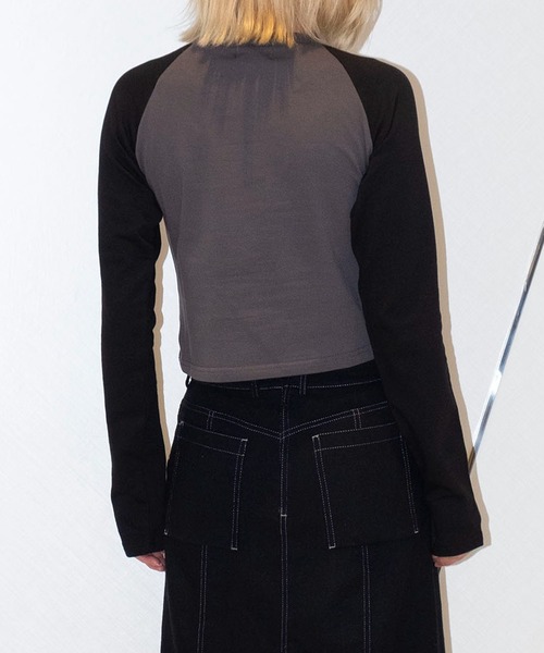 bonjour records（ボンジュールレコーズ）の「【MOSAIC SOCIETYモザイクソサエティ】Black crystal star tee 「Black crystal star」ラグランロングスリーブTシャツ（Tシャツ/カットソー・レディース・ホワイト/ブラック・FREE）」の11枚目の写真