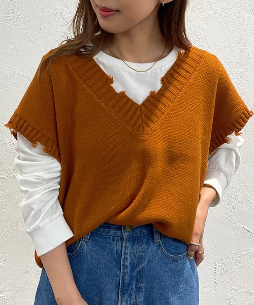 セール】ダメージニットベスト【ZOZOTOWN限定アイテム】（ベスト