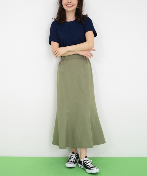 RANAN（ラナン）の「[接触冷感]　美ラインマーメイドスカート（スカート・レディース・ブラック/カーキ/ライトグレー/ネイビー・LL/L/M）」の12枚目の写真