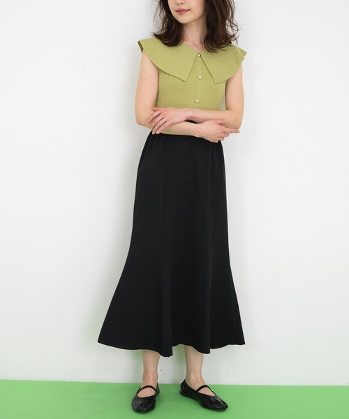 RANAN（ラナン）の「[接触冷感]　美ラインマーメイドスカート（スカート・レディース・ブラック/カーキ/ライトグレー/ネイビー・LL/L/M）」の8枚目の写真