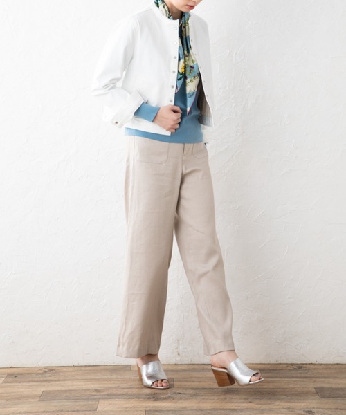 aunt lily（アントリリー）の「ドット釦アクセントカラーデニムジャケット（デニムジャケット・レディース・ホワイト/ブルー/カーキ・13号/11号/9号/7号）」の13枚目の写真