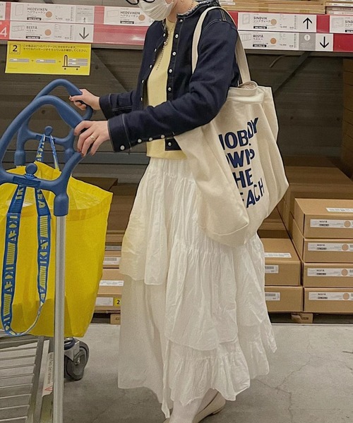 aunt lily（アントリリー）の「ドット釦アクセントカラーデニムジャケット（デニムジャケット・レディース・ホワイト/ブルー/カーキ・13号/11号/9号/7号）」の20枚目の写真