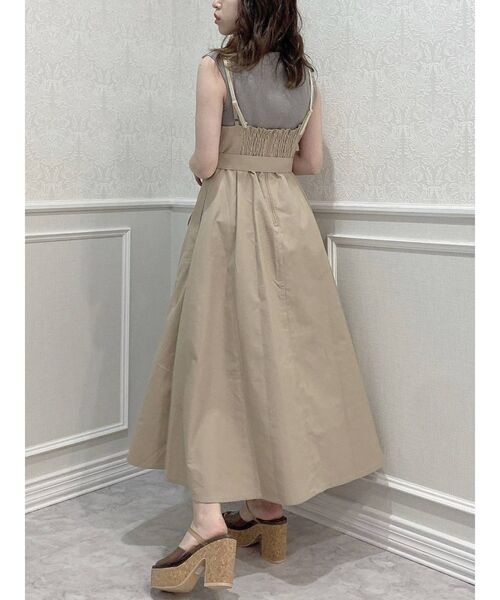 dazzlin（ダズリン）の「バイカラーレイヤードキャミワンピース（ワンピース・レディース・ブラック/ベージュ・FREE）」の22枚目の写真