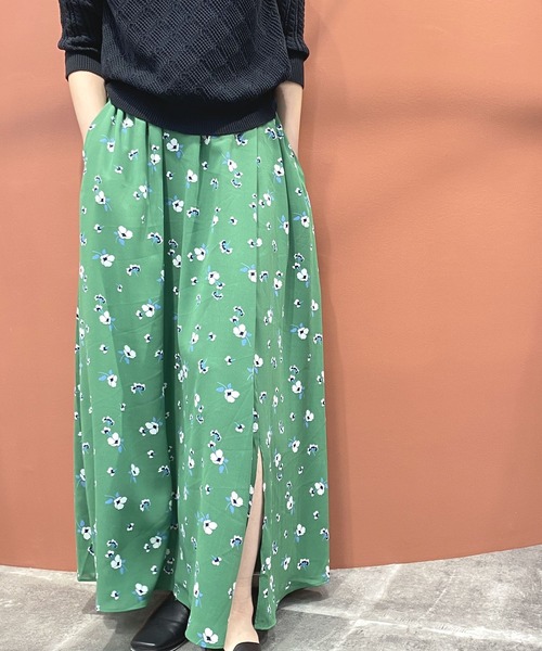 LAGLAIA（ラグライア）の「【anana】フラワーロングSK（スカート・レディース・グリーン/ブルー・FREE）」の2枚目の写真