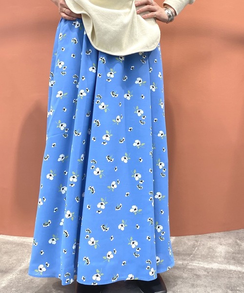 LAGLAIA（ラグライア）の「【anana】フラワーロングSK（スカート・レディース・グリーン/ブルー・FREE）」の5枚目の写真