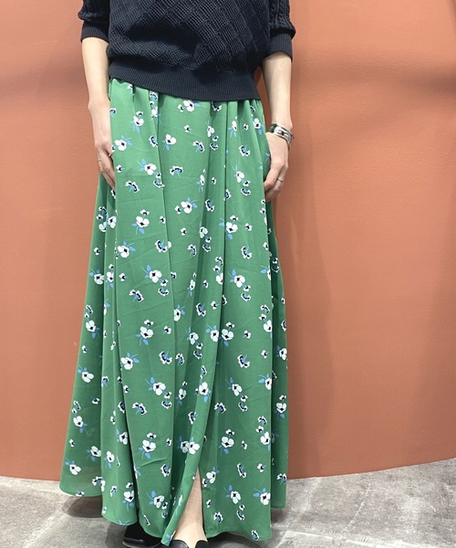 LAGLAIA（ラグライア）の「【anana】フラワーロングSK（スカート・レディース・グリーン/ブルー・FREE）」の6枚目の写真