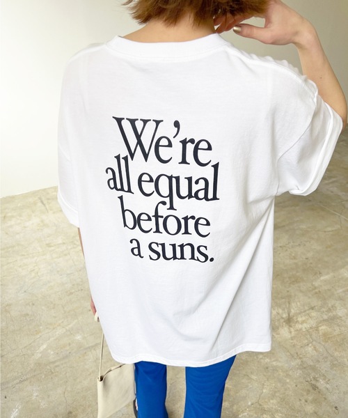 LIAN（リアン）の「ビッグロゴTシャツ（Tシャツ/カットソー・レディース・オフホワイト/ブラック/グリーン/ブルー/ピンク/レッド/オレンジ・FREE）」の9枚目の写真