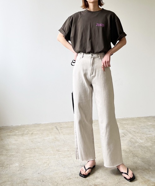 LIAN（リアン）の「ビッグロゴTシャツ（Tシャツ/カットソー・レディース・オフホワイト/ブラック/グリーン/ブルー/ピンク/レッド/オレンジ・FREE）」の16枚目の写真