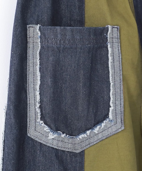 osharewalker（オシャレウォーカー）の「【廃盤】『カシュクールデニム切替ワイドパンツ』（デニムパンツ・レディース・インディゴブルー・1/2）」の17枚目の写真