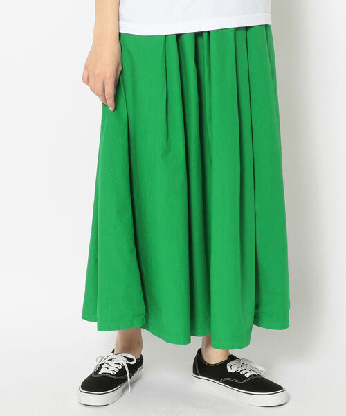 D.M.G.（ドミンゴ）の「D.M.G./ディーエムジー　マキシ丈スカート（スカート・レディース・ブルー/グレー/グリーン・FREE）」の3枚目の写真