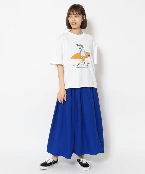 D.M.G.（ドミンゴ）の「D.M.G./ディーエムジー　マキシ丈スカート（スカート・レディース・ブルー/グレー/グリーン・FREE）」の9枚目の写真