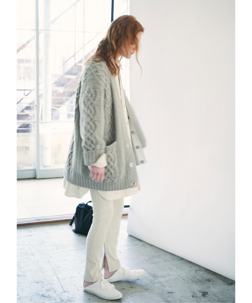 アンフィル スパニッシュメリノ カシミア ケーブルニット ビッグ カーディガン UNFIL（アンフィル）の「unfil アンフィル / spanish merino