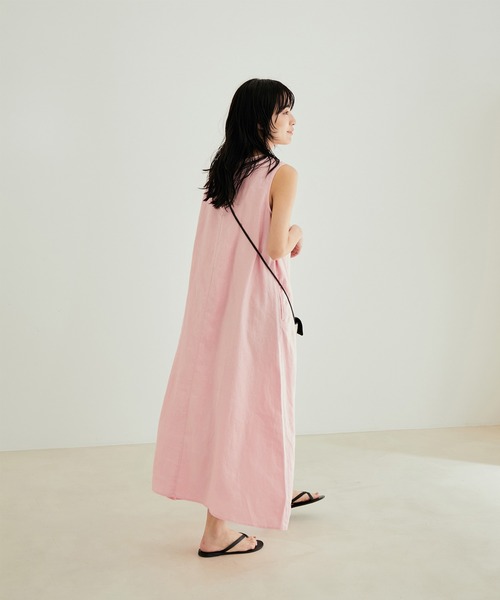 SALON adam et ropé 麻ツイルワンピース SALON adam et rope'（サロン アダム エ ロペ）の