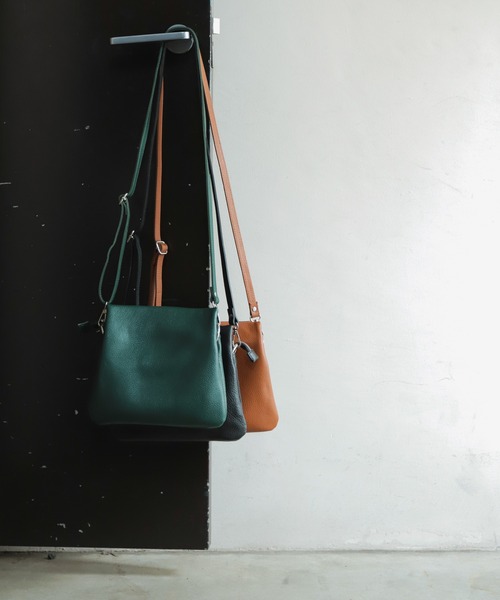 NOMBRE IMPAIR（ノンブルアンペール）の「【MARCO BIANCHINI】トリプルポケットショルダーBAG（ショルダーバッグ・レディース・ブラック/ブラウン/グリーン・FREE）」の9枚目の写真