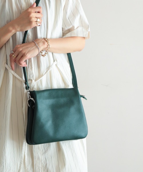 NOMBRE IMPAIR（ノンブルアンペール）の「【MARCO BIANCHINI】トリプルポケットショルダーBAG（ショルダーバッグ・レディース・ブラック/ブラウン/グリーン・FREE）」の16枚目の写真