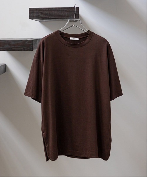 美品 ATON SUVIN60/2 SEMI ROUND-HEM Tシャツ ATON | SUVIN 60/2 | ROUND HEM T-SHIRT GREEN | U