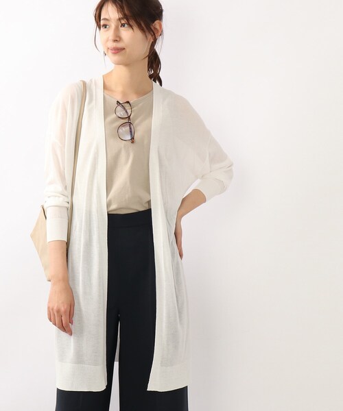 DRESKIP（ドレスキップ）の「◆レーヨンナイロンショールカーディガン（カーディガン/ボレロ・レディース・ブラック/オフホワイト/ナチュラル・02/03）」の2枚目の写真