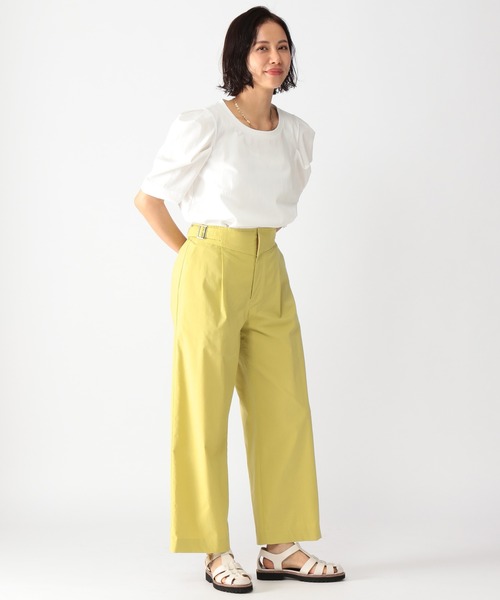 BARNYARDSTORM（バンヤードストーム）の「BARNYARDSTORM / ウエストベルトワイドパンツ（その他パンツ・レディース・ブラック/グリーン/イエロー・00/0/1/2）」の4枚目の写真