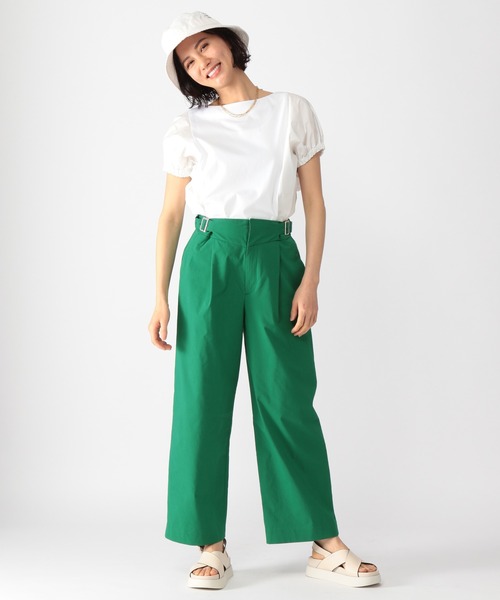 BARNYARDSTORM（バンヤードストーム）の「BARNYARDSTORM / ウエストベルトワイドパンツ（その他パンツ・レディース・ブラック/グリーン/イエロー・00/0/1/2）」の9枚目の写真