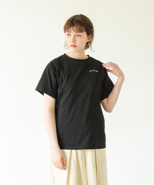 idem（イデム）の「idem logo T-shirt/idemロゴ刺繍Tシャツ（Tシャツ/カットソー・レディース・ホワイト/ブラック/パープル・FREE）」の12枚目の写真