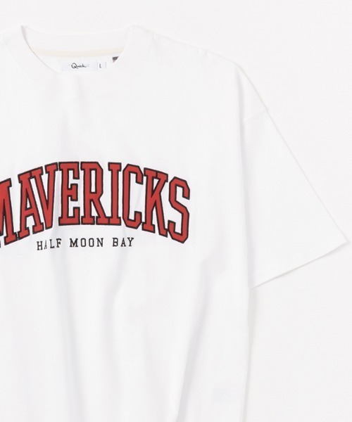 Mac-House（マックハウス）の「アップリケ刺繍 半袖Tシャツ（Tシャツ/カットソー・メンズ・ホワイト/ブルー/グレイッシュベージュ・M/L）」の2枚目の写真