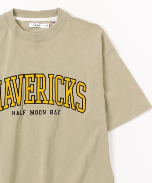 Mac-House（マックハウス）の「アップリケ刺繍 半袖Tシャツ（Tシャツ/カットソー・メンズ・ホワイト/ブルー/グレイッシュベージュ・M/L）」の3枚目の写真