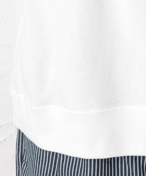 Mac-House（マックハウス）の「アップリケ刺繍 半袖Tシャツ（Tシャツ/カットソー・メンズ・ホワイト/ブルー/グレイッシュベージュ・M/L）」の12枚目の写真