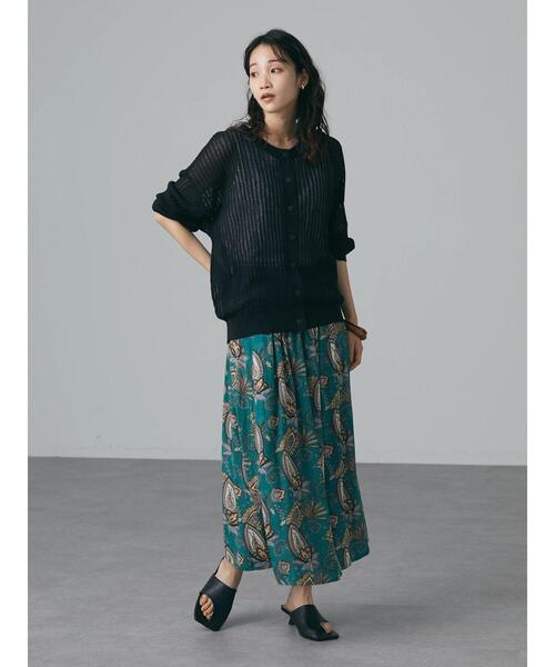 CRAFT STANDARD BOUTIQUE（クラフトスタンダードブティック）の「スクエアトングカバーヒールサンダル　＊（サンダル・レディース・ブラック/オフホワイト・S/M/L）」の12枚目の写真