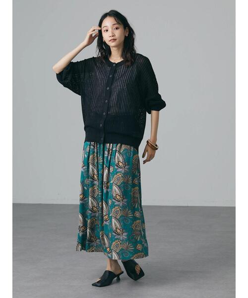 CRAFT STANDARD BOUTIQUE（クラフトスタンダードブティック）の「スクエアトングカバーヒールサンダル　＊（サンダル・レディース・ブラック/オフホワイト・S/M/L）」の13枚目の写真