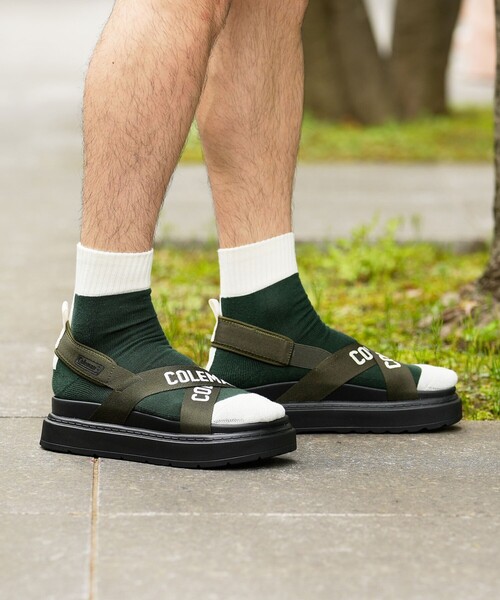 COLEMAN（コールマン）の「◆【Coleman/コールマン別注】ソックス付クロスベルトサンダル（サンダル・メンズ・ブラック/サンドベージュ/カーキ・60/70）」の8枚目の写真