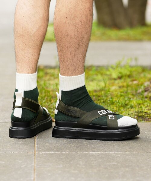 COLEMAN（コールマン）の「◆【Coleman/コールマン別注】ソックス付クロスベルトサンダル（サンダル・メンズ・ブラック/サンドベージュ/カーキ・60/70）」の9枚目の写真
