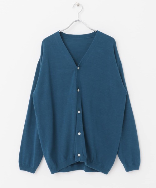 URBAN RESEARCH DOORS（アーバンリサーチドアーズ）の「強撚Vネックカーディガン（カーディガン/ボレロ・メンズ・ライトグレー/ネイビー/ターコイズブルー/グリーン・M/L）」の11枚目の写真