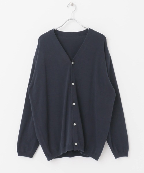 URBAN RESEARCH DOORS（アーバンリサーチドアーズ）の「強撚Vネックカーディガン（カーディガン/ボレロ・メンズ・ライトグレー/ネイビー/ターコイズブルー/グリーン・M/L）」の13枚目の写真