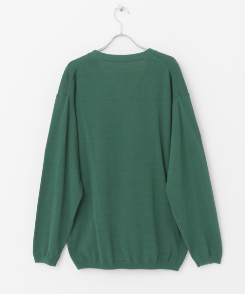 URBAN RESEARCH DOORS（アーバンリサーチドアーズ）の「強撚Vネックカーディガン（カーディガン/ボレロ・メンズ・ライトグレー/ネイビー/ターコイズブルー/グリーン・M/L）」の8枚目の写真