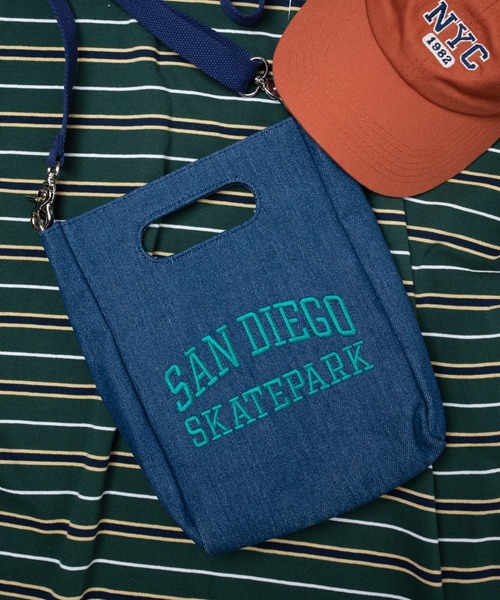 WEGO(ウィゴー)の「WEGO/2WAYキャンバスレコードショルダー(ショルダーバッグ・メンズ・ナチュラル/ブラック/ダークインディゴブルー・FREE)」の3枚目の写真