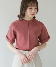 【shemoshelly】ダンボールニット5分袖トップス