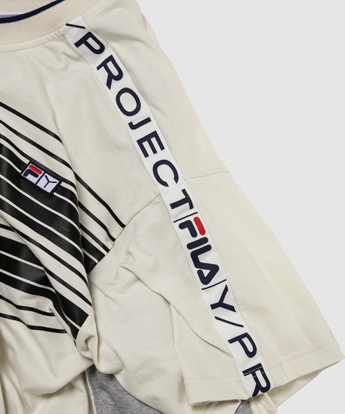 Y/Project(ワイプロジェクト)の「FILA REVERSIBLE STRIPE T-SHIRT(Tシャツ/カットソー・メンズ・グレー系その他/ブラック系その他・M/S/L/XXS/XL/XS)」の5枚目の写真